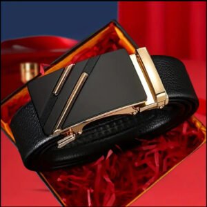 Prestige Black & Gold Auto-Lock Belt