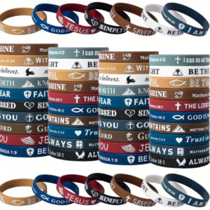 Inspirational Scripture Silicone Wristbands