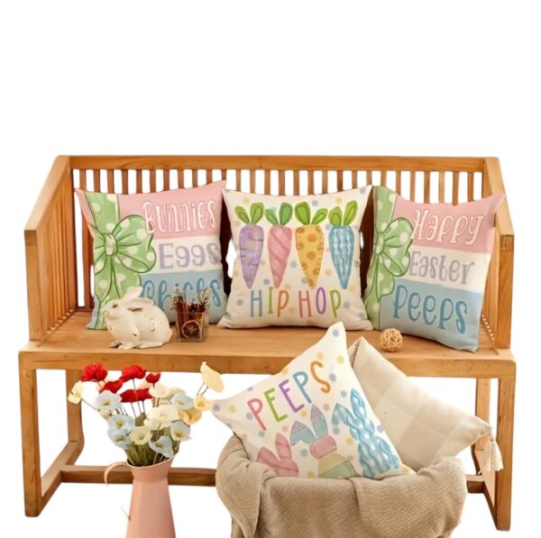 Easter Peeps & Carrots Throw Pillow Covers