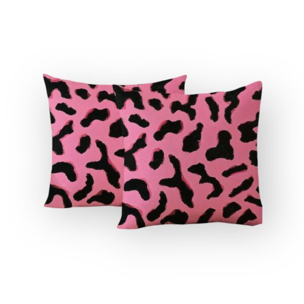 Pink Leopard Print Throw Pillow Covers (Set of 4) - Image 2