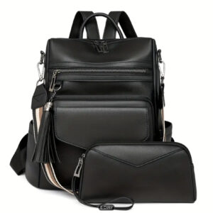 Vintage Faux Leather Backpack