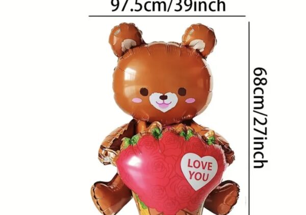 Love You Bear Balloon - Image 2