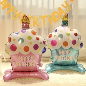 Happy Birthday Cupcake Balloon