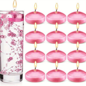 Pink Floating Tealight Candles – 12 Pack
