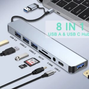 8-in-1 USB A & USB C Hub Adapter