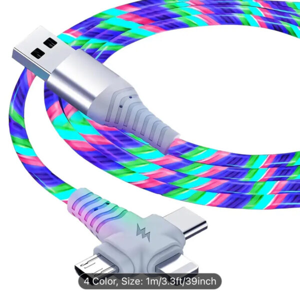 3-in-1 LED Flowing Light Charging Cable - Image 4