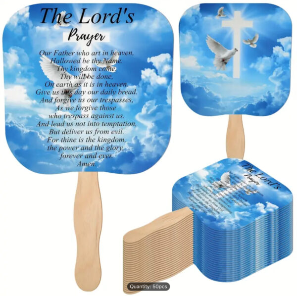 The Lord’s Prayer Handheld Fans (50 Pack)