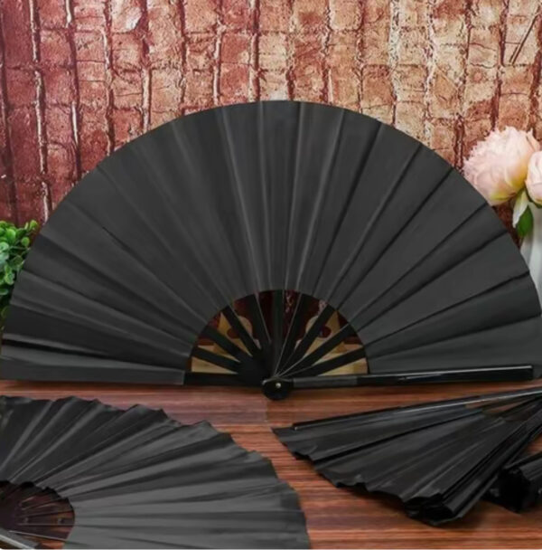Classic Black Handheld Folding Fan