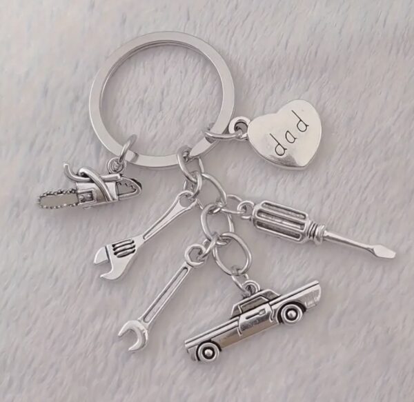 Dad's Toolbox Charm Keychain