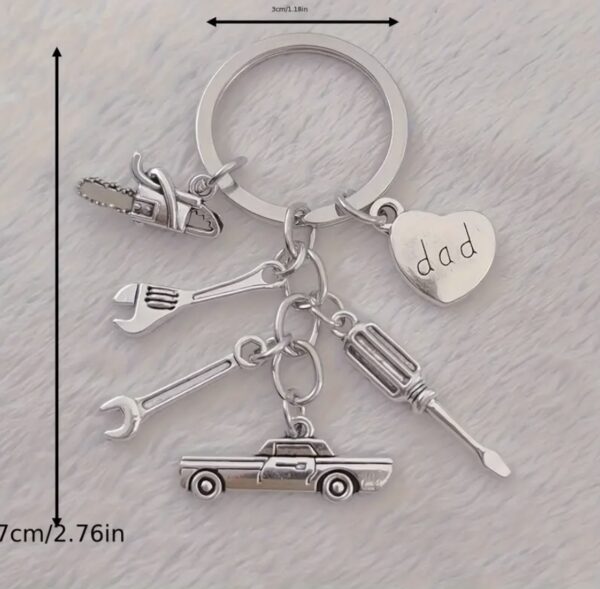 Dad's Toolbox Charm Keychain - Image 2