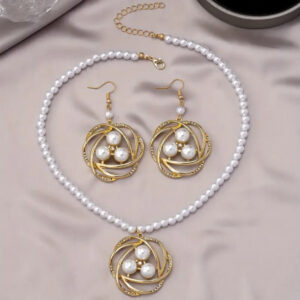 Elegant Pearl Swirl Jewelry Set