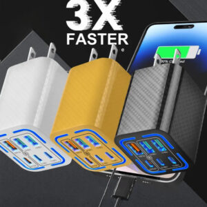 3-Port USB Fast Charging Wall Adapter