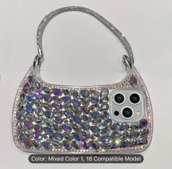 Rhinestone Handbag-Style Phone Case - Image 2