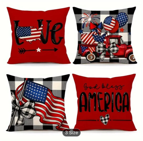 Patriotic USA Flag Throw Pillow Covers