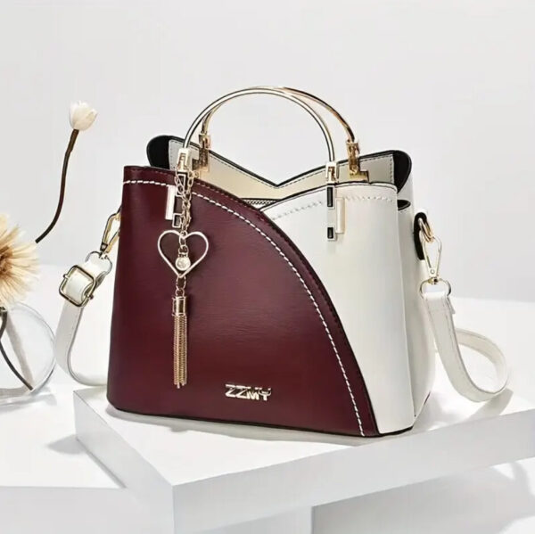 Elegant Heart Charm Handbag - Image 4