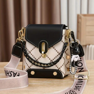 Mini Crossbody Chain Bag with Bear Charm