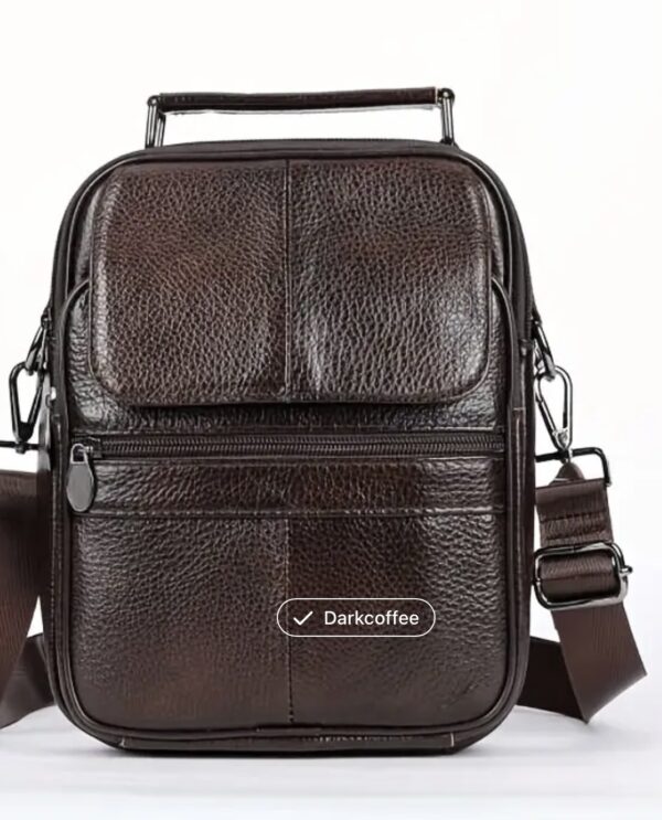 Classic Leather Crossbody Bag - Image 3