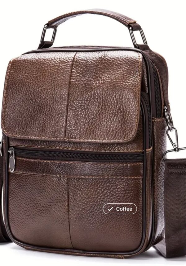Classic Leather Crossbody Bag - Image 2