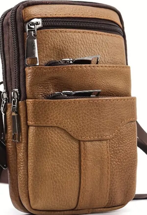 Compact Multi-Zip Shoulder Bag - Image 2