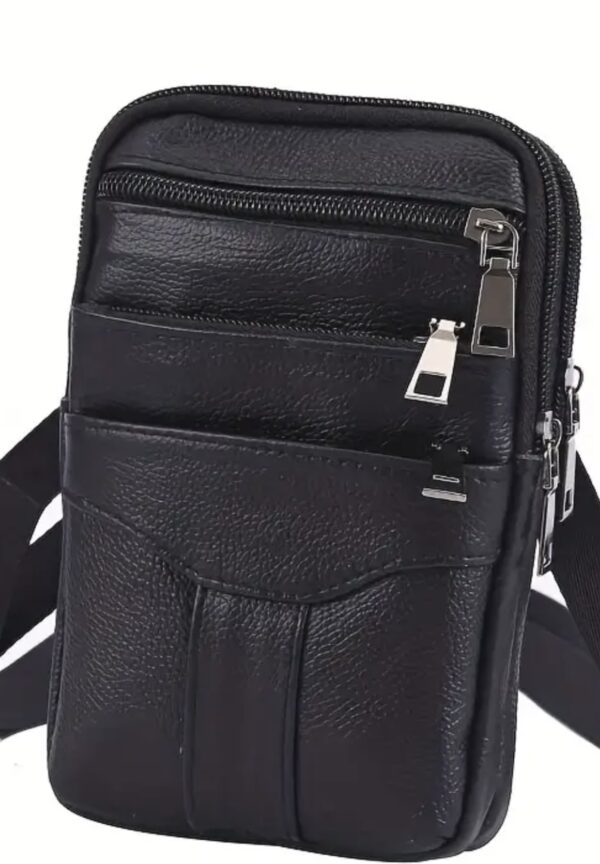 Compact Multi-Zip Shoulder Bag