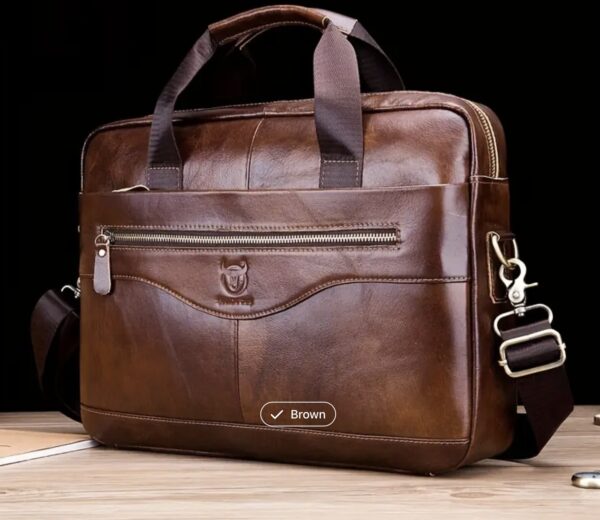 Classic Leather Business Satchel - Image 2
