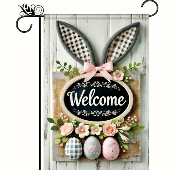 Easter Bunny Welcome Garden Flag - Image 2