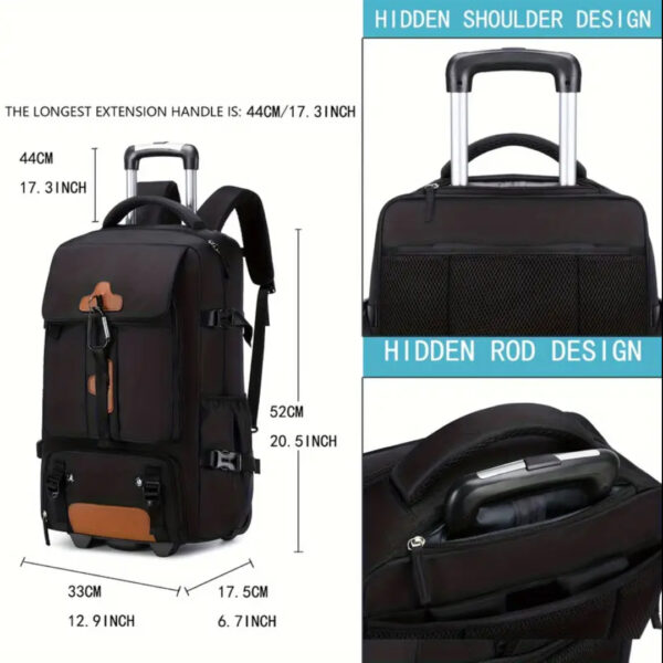 Voyager Pro Rolling Travel Backpack - Image 3