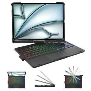 360° Rotating Backlit Bluetooth Keyboard Case