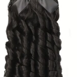 Curly Ponytail Hair Extension with Satin Bow