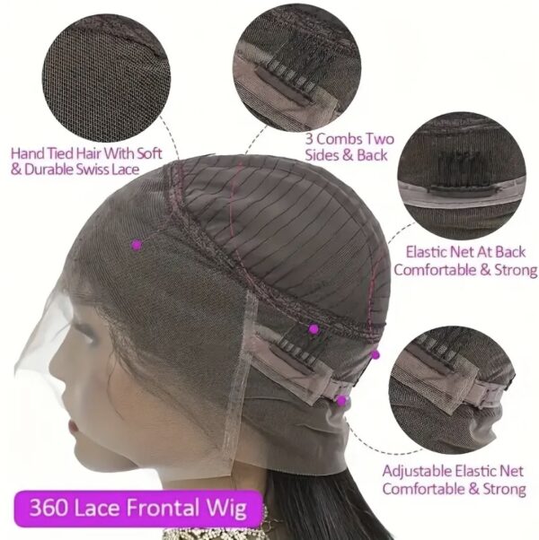 32-Inch Sleek Straight Lace Frontal Wig - Image 4
