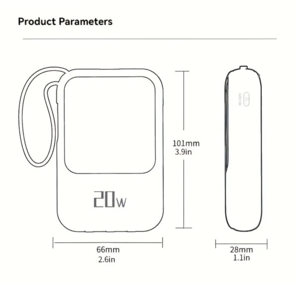 20W Mini Fast Charge Power Bank - Image 2